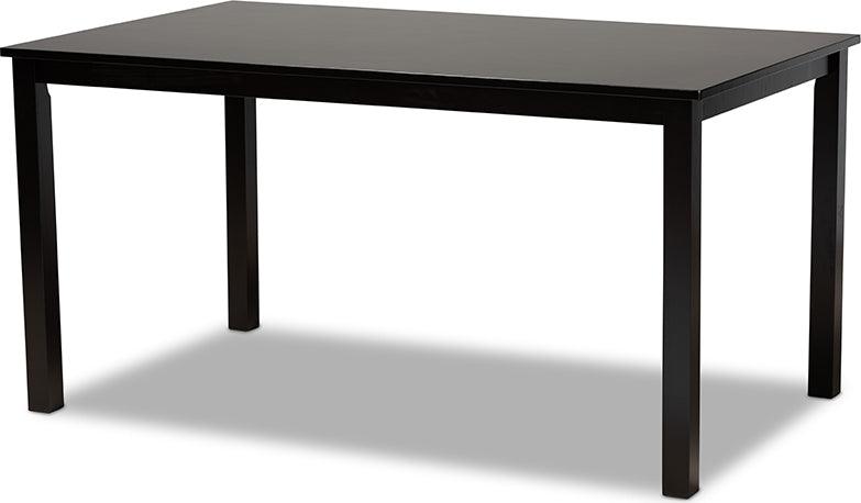 Wholesale Interiors Dining Sets - Erion Dark Brown Finished Wood 7-Piece Dining Set