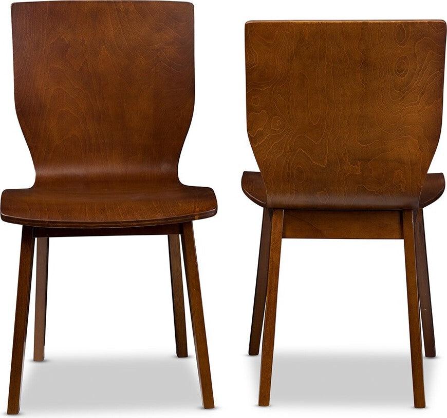 Wholesale Interiors Dining Chairs - Elsa Dining Chair Dark Walnut (Set of 2)
