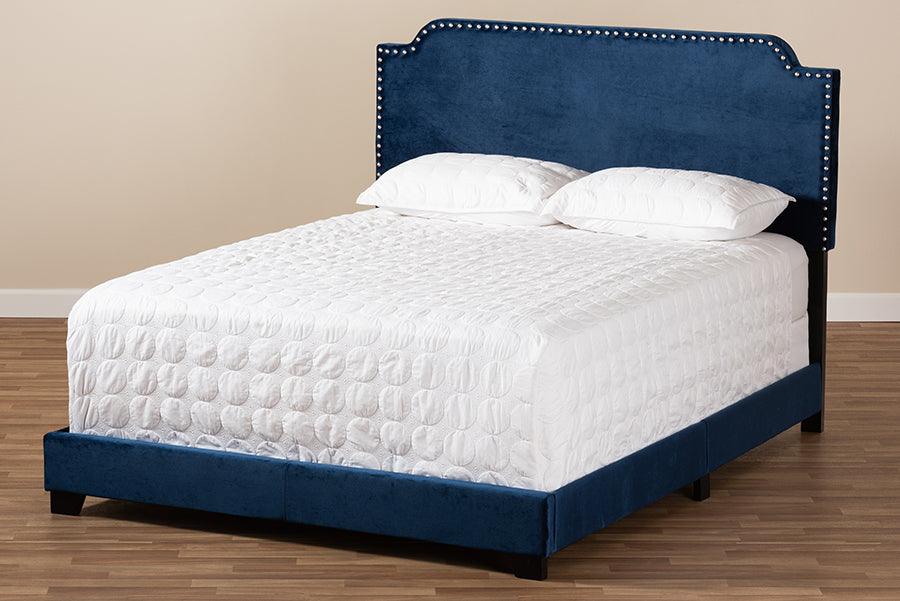Wholesale Interiors Beds - Darcy Full Bed Navy Blue