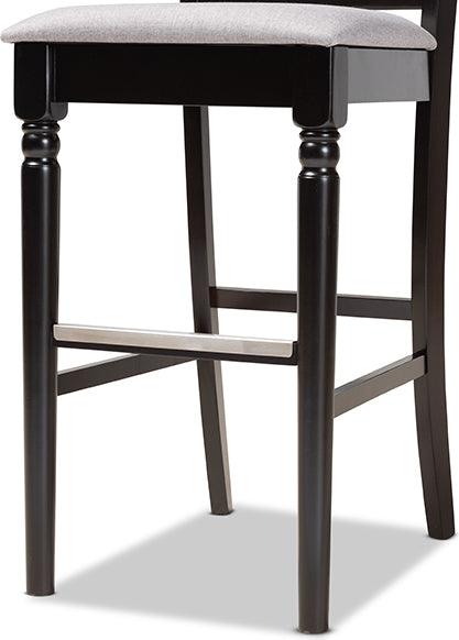 Wholesale Interiors Barstools - Alexandra Bar Stool Gray & Espresso Brown (Set of 2)