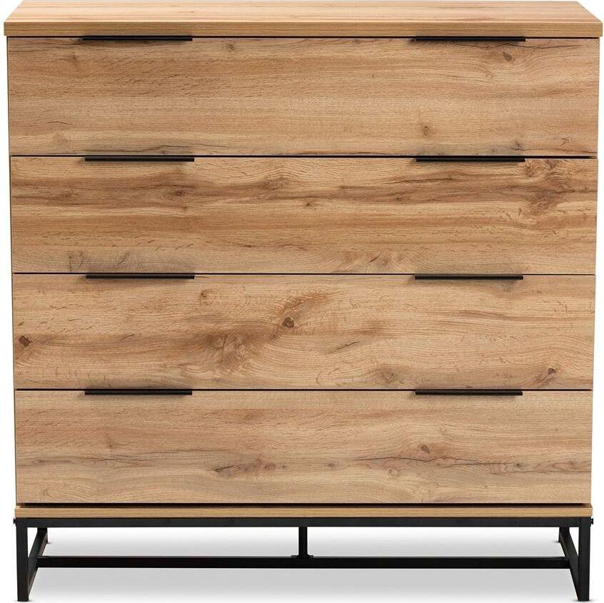 Wholesale Interiors Dressers - Reid 4-Drawer Dresser Oak & Black