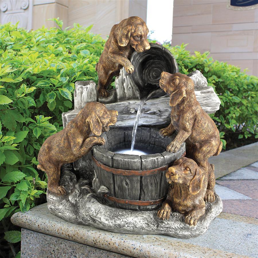Design Toscano Garden Lovers Gifts - Puppy Pail Pour Garden Fountain