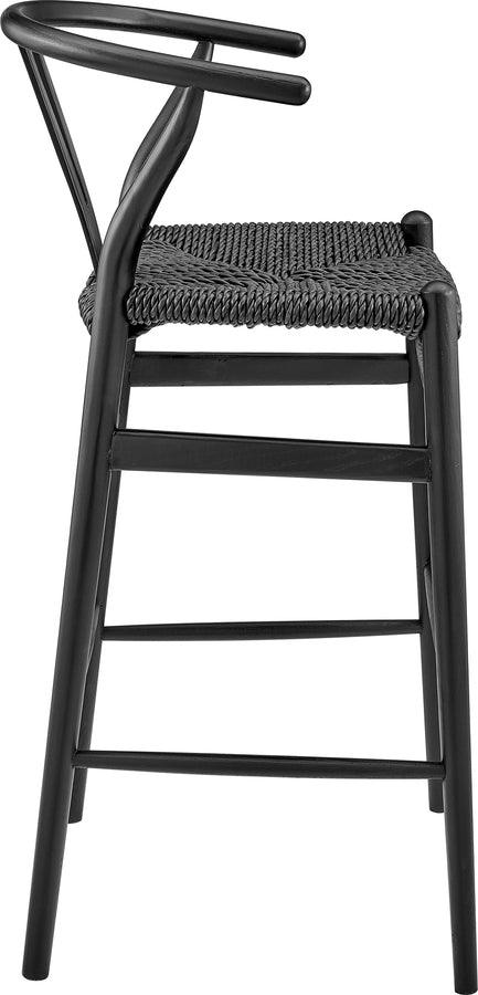 Euro Style Barstools - Evelina Outdoor Bar Stool Black