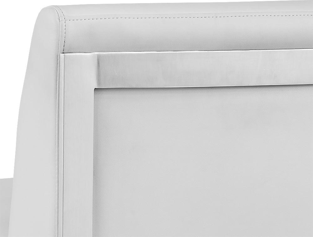 SUNPAN Barstools - Dean Counter Stool - Stainless Steel - Cantina White
