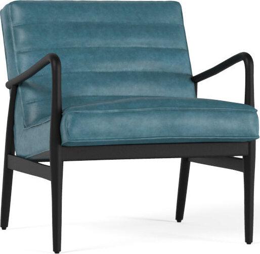 SUNPAN Accent Chairs - Lyric Lounge Chair Vintage Peacock Leather
