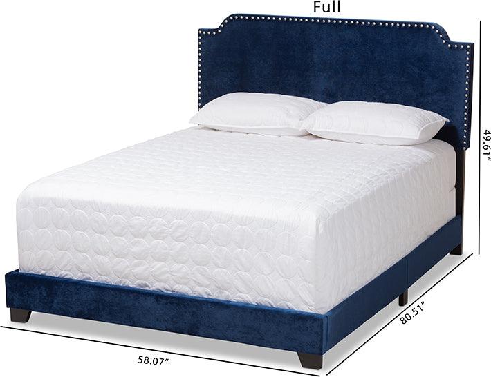 Wholesale Interiors Beds - Darcy Full Bed Navy Blue