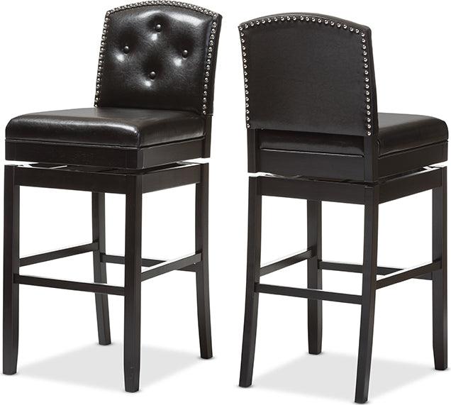 Wholesale Interiors Barstools - Ginaro Bar Stool Dark Brown (Set of 2)
