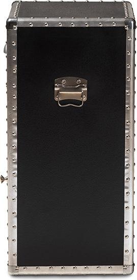 Wholesale Interiors Buffets & Cabinets - Cosette Vintage Industrial Silver Metal Floral Accent Cabinet