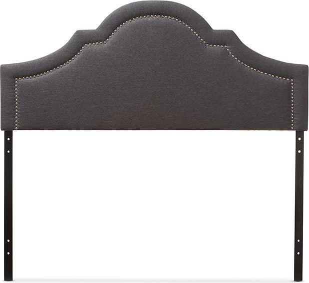 Wholesale Interiors Headboards - Rita Modern and Contemporary Dark Gray Fabric Upholstered King Size Headboard