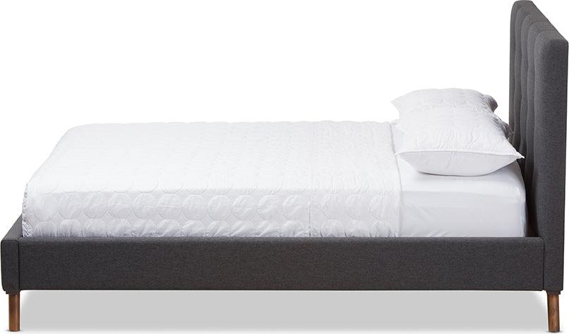 Wholesale Interiors Beds - Valencia Queen Bed Dark Gray
