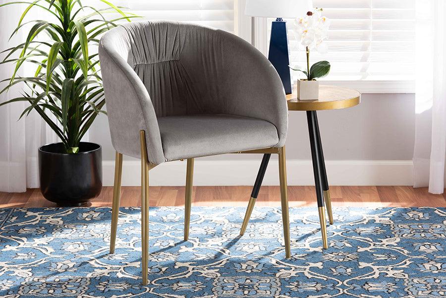 Wholesale Interiors Dining Chairs - Ballard Glamour Dining Chair Gray & Gold