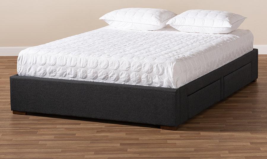 Wholesale Interiors Beds - Leni King Storage Bed Charcoal