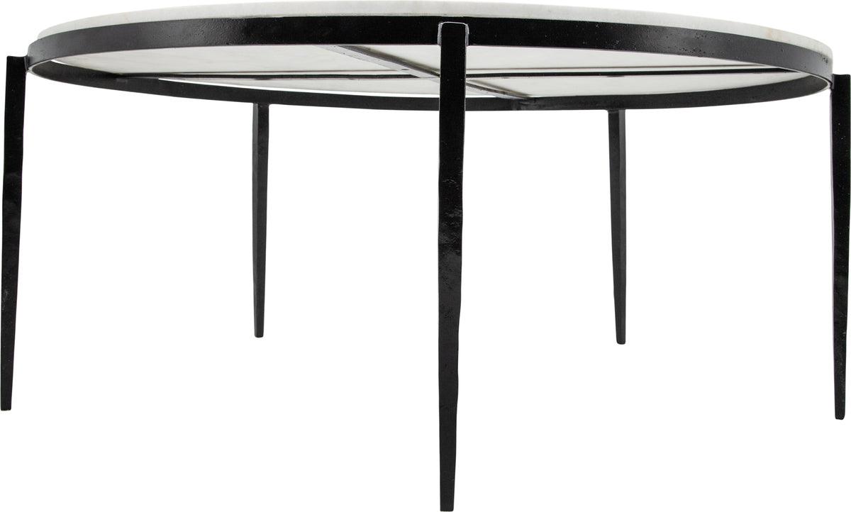 Sagebrook Home Side & End Tables - Metal 34X15" Side Table W/ Marble Top Black Kd