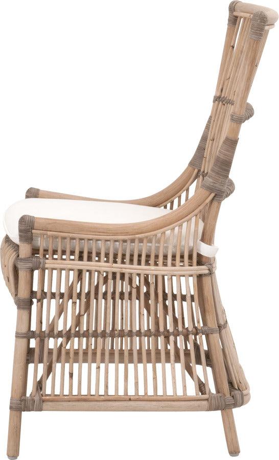Essentials For Living Dining Chairs - Spindle Dining Chair Matte Gray Rattan & Matte Gray Binding