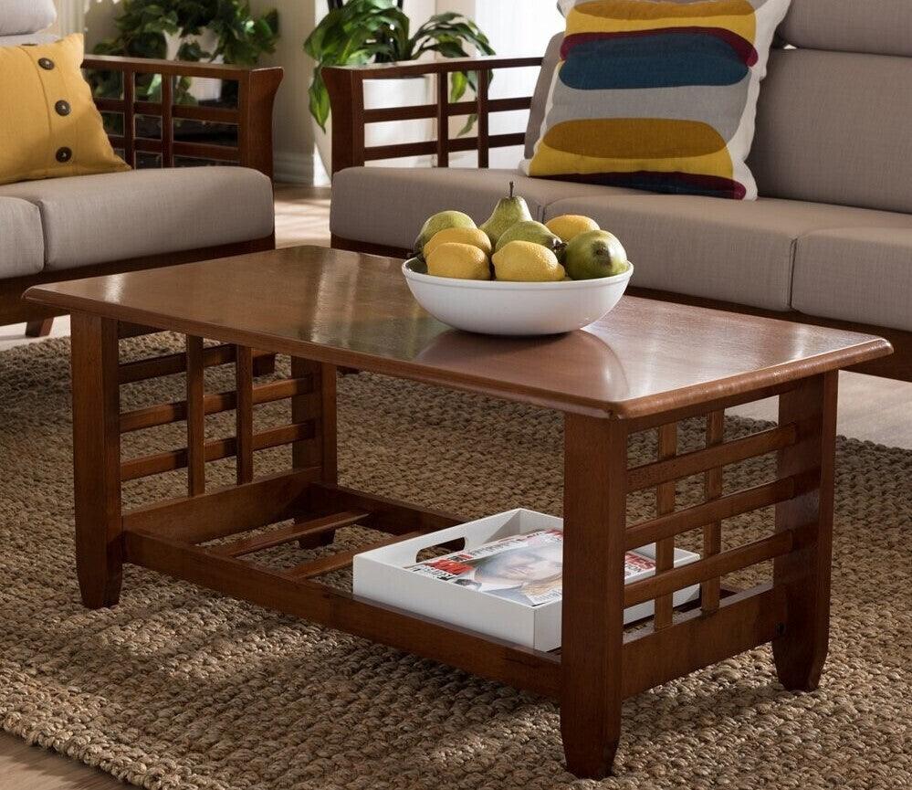 Wholesale Interiors Coffee Tables - Larissa Modern Occasional Coffee Table Cherry Brown
