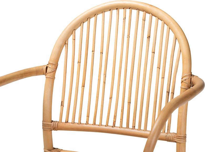 Wholesale Interiors Dining Chairs - Tugera Modern Bohemian Natural Brown Rattan Dining Chair