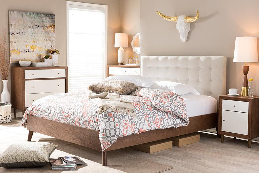 Wholesale Interiors Beds - Alinia Queen Bed Light Beige