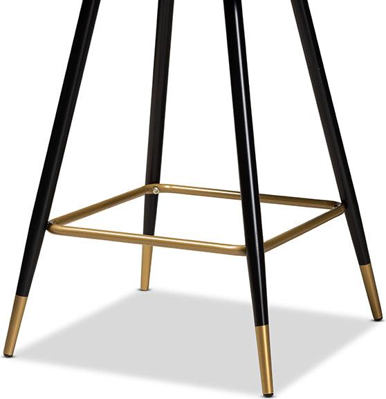 Wholesale Interiors Barstools - Preston Bar Stool Green & Black & Gold (Set of 2)