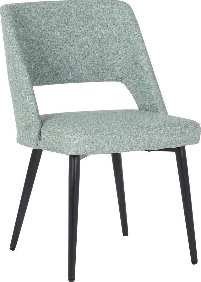Lumisource Accent Chairs - Valencia Chair In Black Steel & Green Fabric