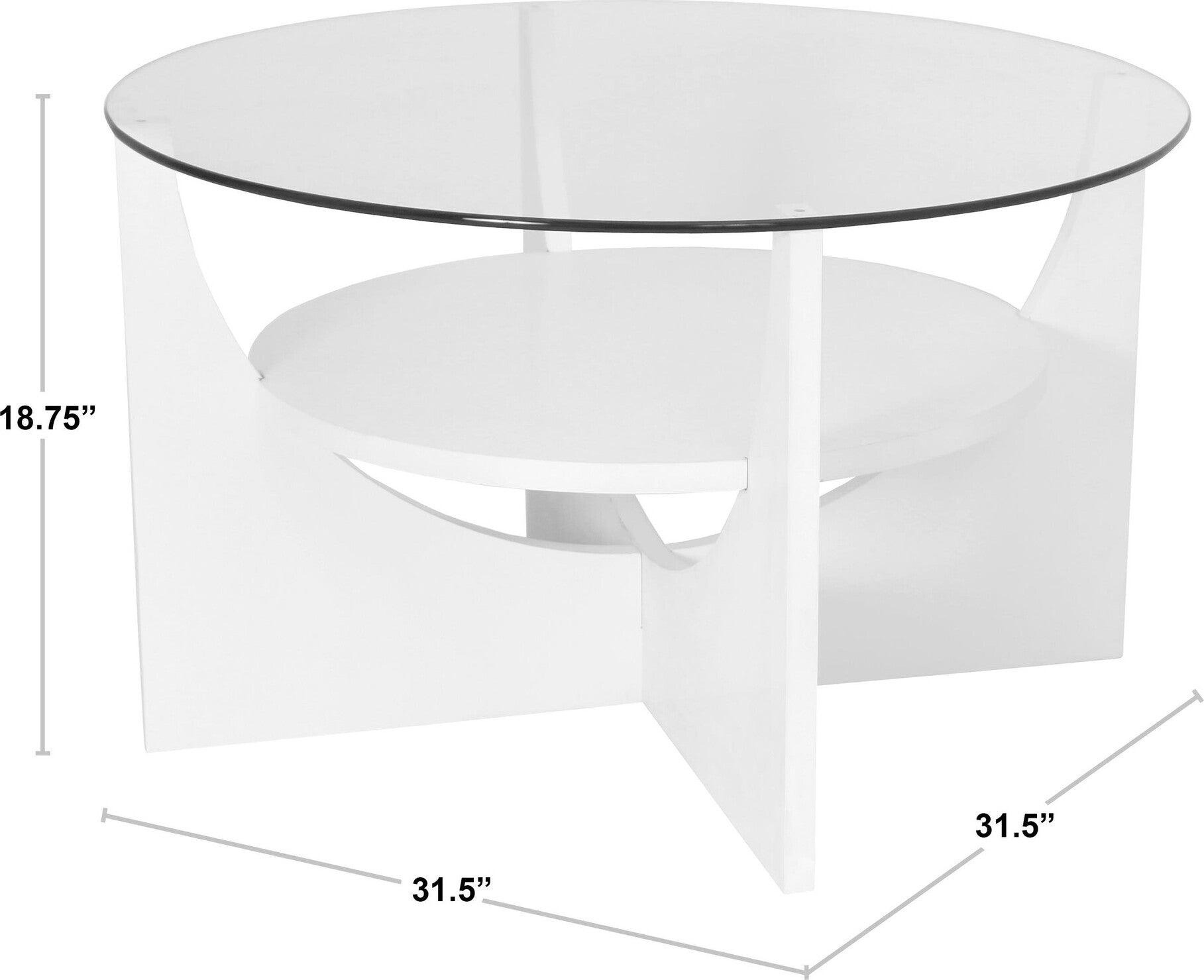 Lumisource Coffee Tables - U-Shaped Coffee Table White
