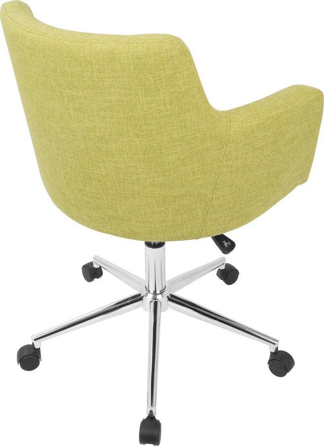 Lumisource Task Chairs - Andrew Contemporary Adjustable Office Chair in Green
