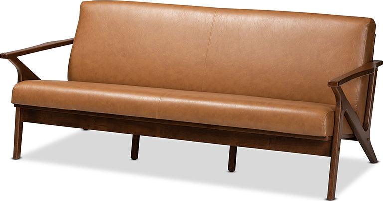 Wholesale Interiors Sofas & Couches - Bianca Faux Leather Effect Sofa Brown