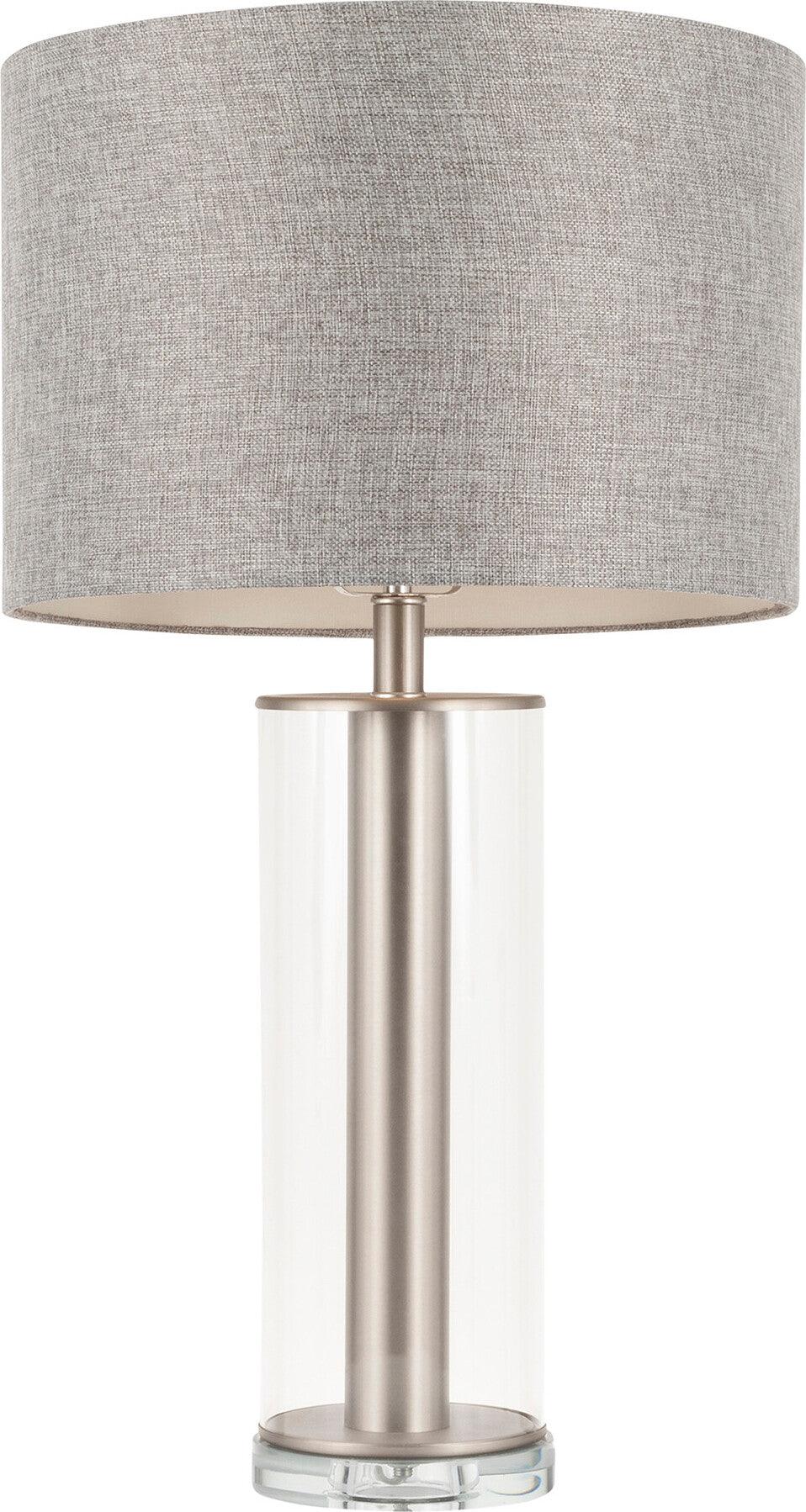 Lumisource Table Lamps - Glacier Table Lamp Brushed Nickel & Gray