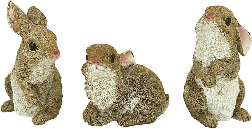 Design Toscano Garden Lovers Gifts - S/3 Baby Bunny Rabbit Den Statues