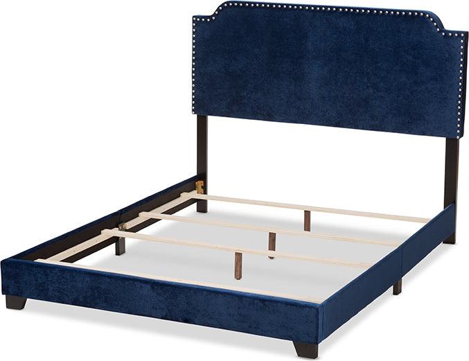 Wholesale Interiors Beds - Darcy Queen Bed Navy Blue