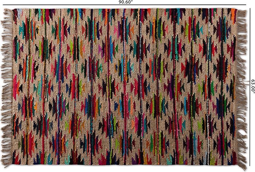 Wholesale Interiors Indoor Rugs - Zurich Modern and Contemporary Multi-Colored Handwoven Hemp Blend Area Rug
