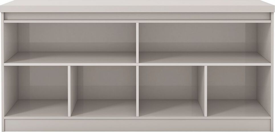 Manhattan Comfort Buffets & Sideboards - Viennese 62.99 in. 6- Shelf Buffet Cabinet with Mirrors in Off White