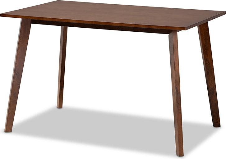 Wholesale Interiors Dining Tables - Britte Modern Transitional Walnut Finished Rectangular Wood Dining Table Walnut