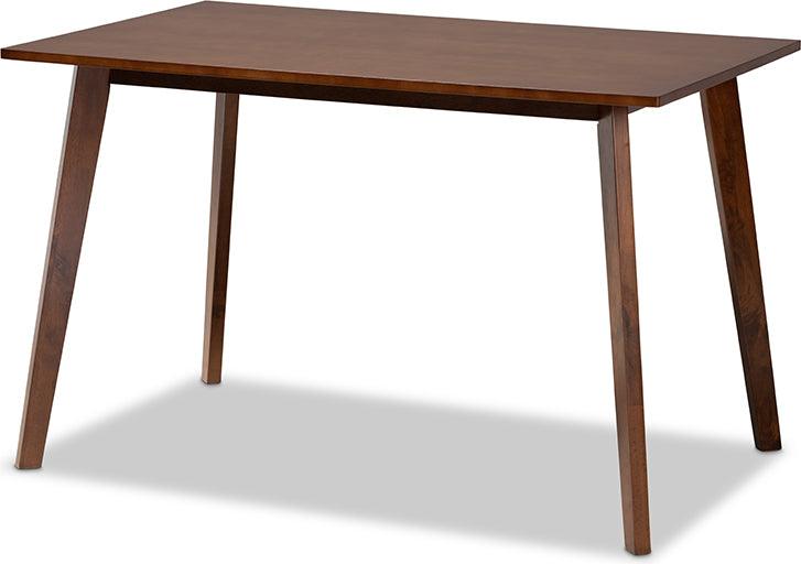 Wholesale Interiors Dining Tables - Britte Modern Transitional Walnut Finished Rectangular Wood Dining Table Walnut