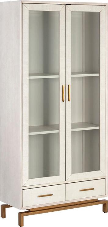 SUNPAN Shelves - Valencia Display Cabinet Taupe Wood