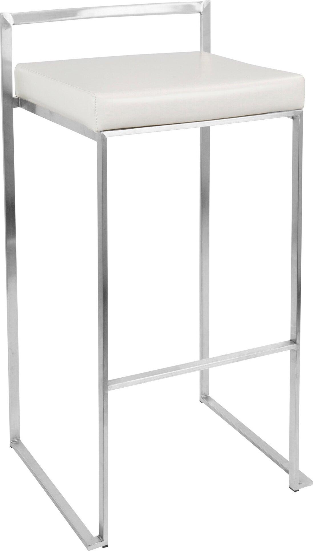 Lumisource Barstools - Fuji Stacker Barstool White (Set of 2)