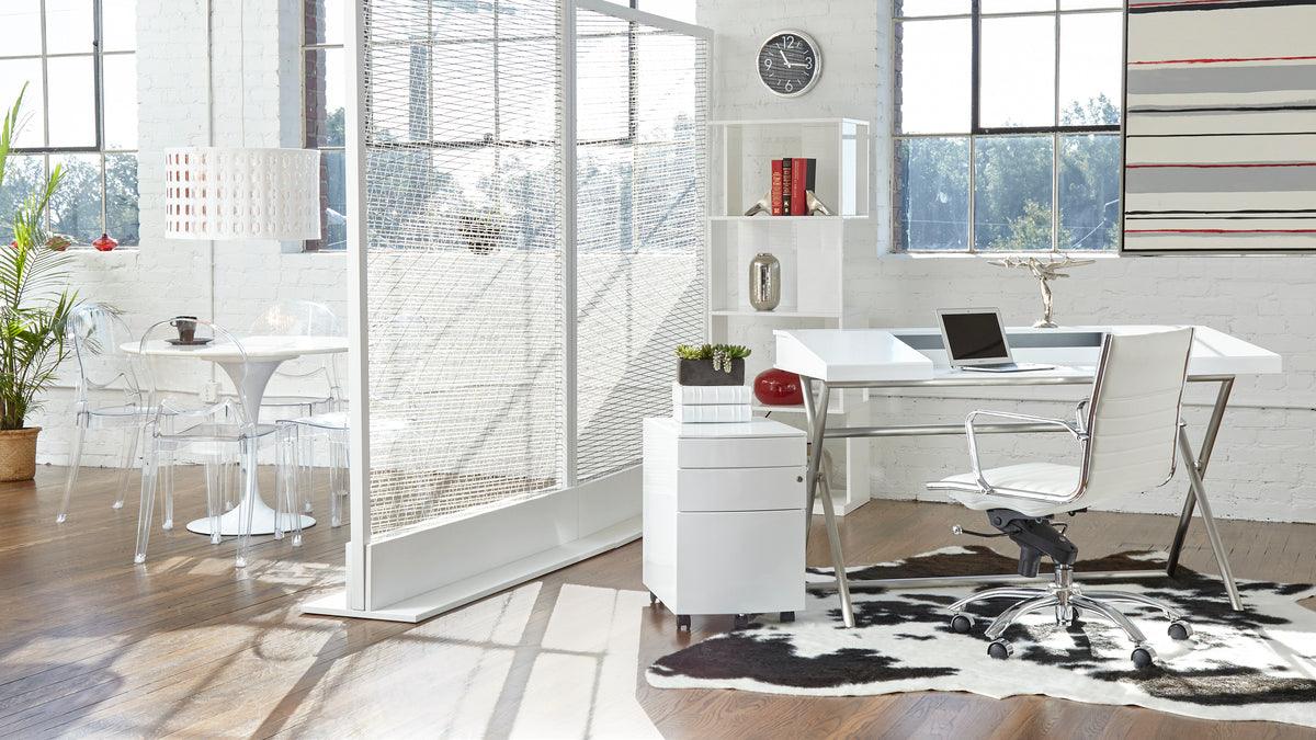 Euro Style Task Chairs - Dirk Low Back Office Chair White