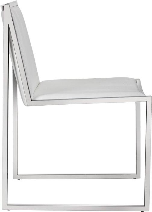 SUNPAN Dining Chairs - Blair Dining Chair - Stainless Steel - White Croc (Set of 2)