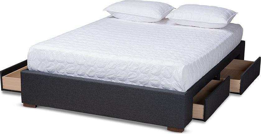 Wholesale Interiors Beds - Leni King Storage Bed Charcoal