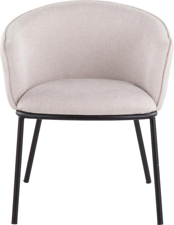 Lumisource Accent Chairs - Ashland Contemporary Chair In Black Steel & Cream Fabric