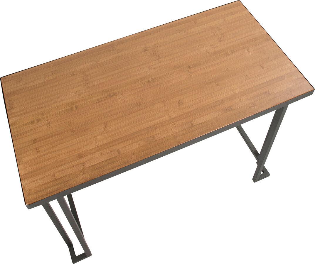 Lumisource Bar Tables - Roman Industrial Counter Table in Grey and Natural