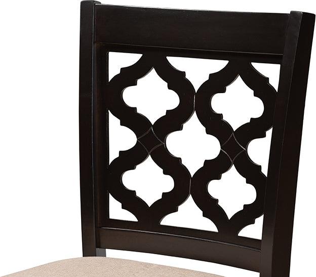 Wholesale Interiors Barstools - Ramiro Bar Stool Sand & Dark Brown (Set of 2)