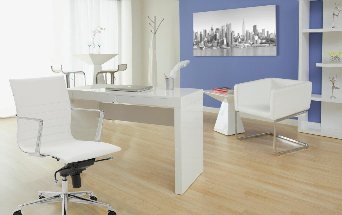 Euro Style Bar Tables - Tad-B 24" Bar Table in High Gloss White