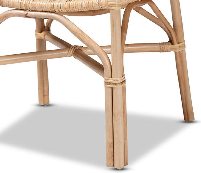 Wholesale Interiors Dining Chairs - Damani Modern Bohemian Natural Brown Finished Rattan Dining Chair