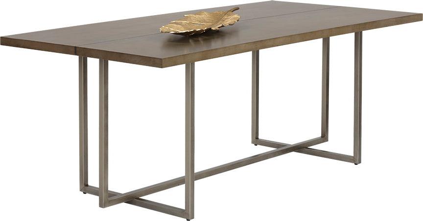SUNPAN Dining Tables - Jade Dining Table - Antique Silver - Ash Grey - 79" Gray