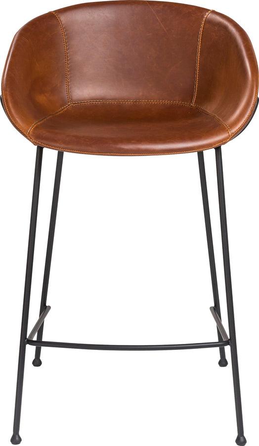 Euro Style Barstools - Zach-C Counter Stool in Dark Brown and Black Frame and Legs - Set of 2