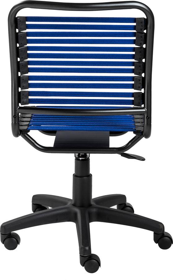 Euro Style Task Chairs - Allison Bungie Flat Low Back Office Chair Blue