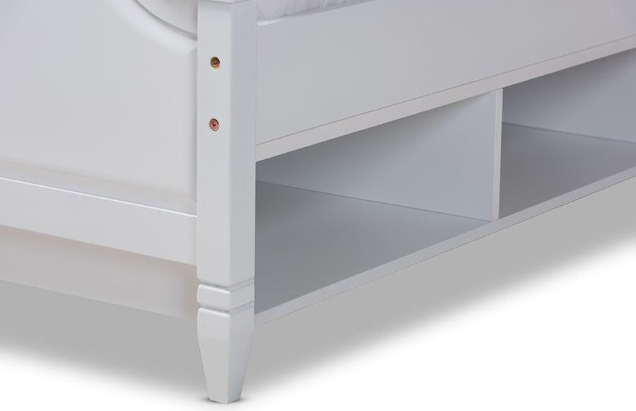 Wholesale Interiors Beds - Elise Queen Storage Bed White
