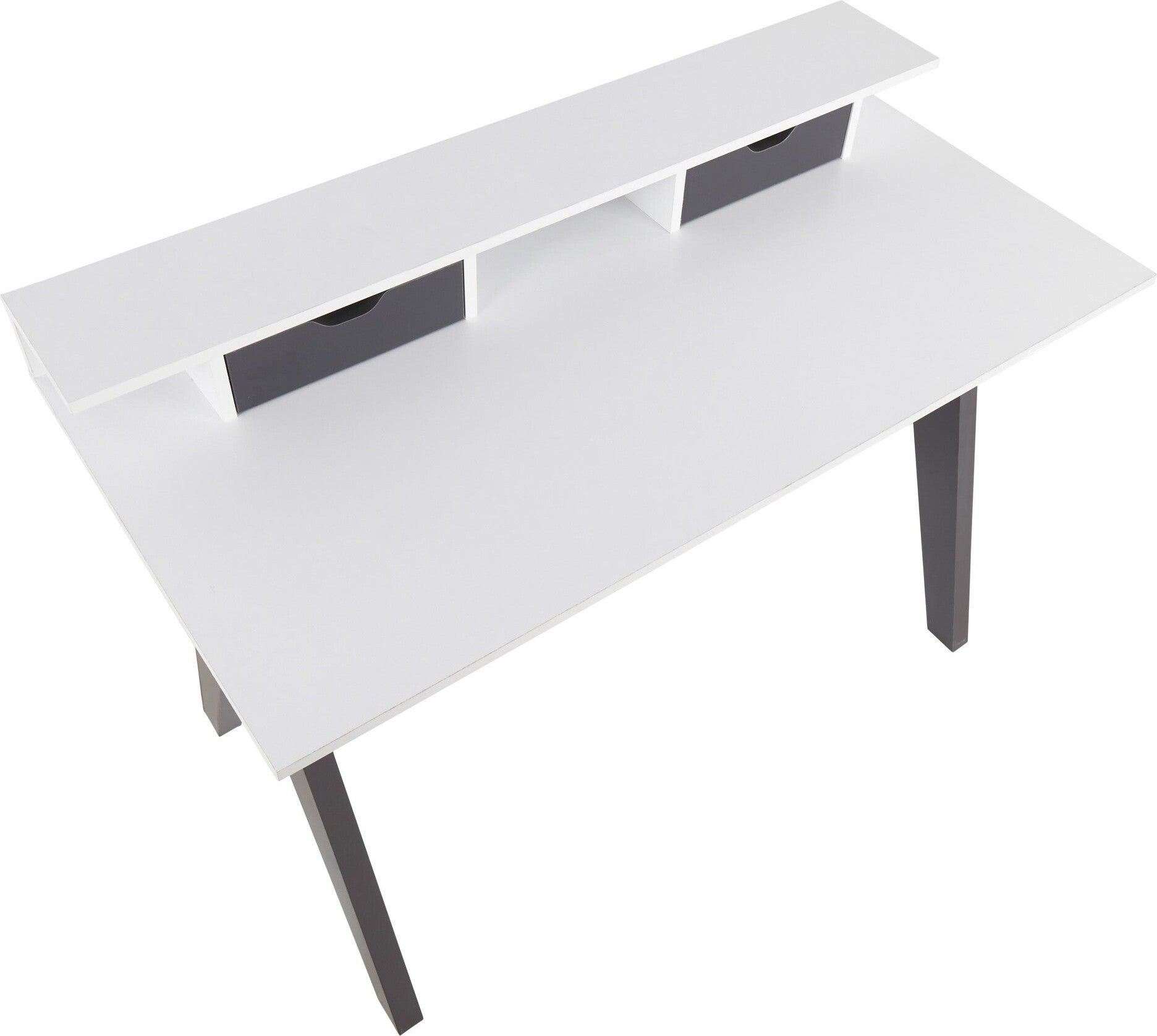 Lumisource Desks - Wishbone Desk Gray & White