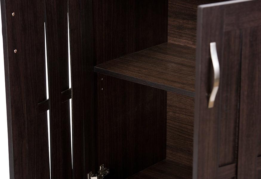 Wholesale Interiors Buffets & Sideboards - Excel Modern and Contemporary Dark Brown Sideboard Storage Cabinet