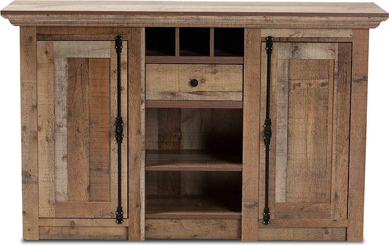 Wholesale Interiors Buffets & Sideboards - Albert Contemporary Rustic Finished Wood 2-Door Dining Room Sideboard Buffet